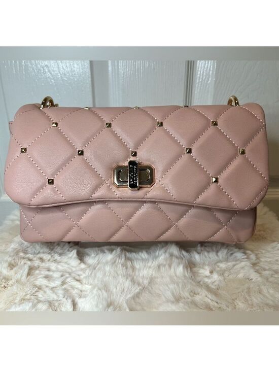 Bagley Mishka Handbags - BADGLEY MISCHKA Pink Blush Diamond Quilted Bag